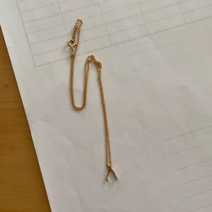 Fox and Rose wishbone necklace